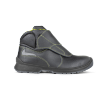 Chaussures Pezzol Fink S3 En Cuir Noir High N. 45 Forgeron Soudeur Avec Protection Me'tatarsienne Et Embout A' De'gagement Rapide Et Semelle 