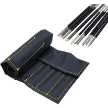 Aiducho - Ccykxa 10pcs Stone Carving Tool Black Line High Carbon Steel Engraving Tool Set