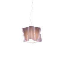 Rosa Metallaufhängung verchromt Durchmesser 25 cm Höhe 25 cm 1x MAX 30W E27 Transparentes Kabel 120 cm