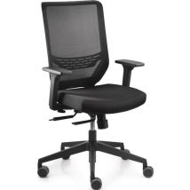 Trend Office - Bürodrehstuhl Mesh Armlehnen,verstellb.schwarz 410-520mm M.synchront.trgf.110kg