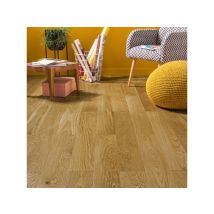 Woodflooring - M Barlinek, Roble Rubio Barnizado, L.13 Cm, Parquet Laminado Sans Marque