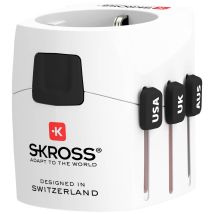 Adattatore da viaggio Pro Light World – 1103165 – 65mm x 61mm x 68mm – 7A – Skross