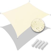 Ineasicer Sonnensegel, Wasserdicht, Rechteckig, 95 % Uv-schutz, Strapazierfähiges Und Atmungsaktives Polyester, Für Gartenterrasse, Mit Seil, 3 X 5 M,