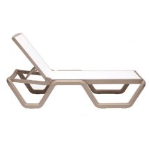 Scab Design - Lettino Prendisole Pieghevole Da Spiaggia Piscina Giardino Vela Scab - Colore: Tortora - Bianco