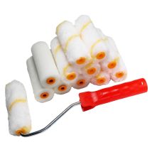 Easywork - Steckbügel Schaumwalze Plüschwalze Anstreich Set Für Lacke Wand- Deckenfarben Latexfarbe