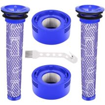 Ersatzfilter-set Für Dyson V7 Und V8 Staubsauger, Bestehend Aus 2 Hepa-nachfiltern Und 2 Vorfiltern (artikelnummern 965661-01 Und 967478-01)