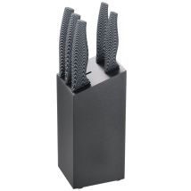 6-teiliges Edelstahl Messer-set Mit Messerblock Aus Holz Kochmesser Brotmesser Fleischmesser Universalmesser Schälmesser Carbon - Michelino