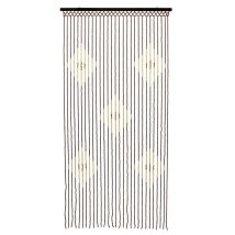 Jvl - Tuscany Hanging Diamonds Wooden Beaded Door Curtain Screen, 90x180cm