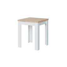 Tavolo Allungabile 67x67x79 Cm Bianco Opaco E Rovere – Creta