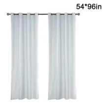 Rideau Extérieur Imperméable 1 Pièce Rideau À Anneaux Blanc Rideau Extérieur Pour Balcon/terrasse
