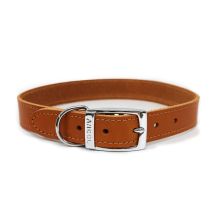 Ancol – Heritage Leather Dog Collar – Bridle Leather – 45-54 cm – Tan, Black, Red