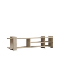 Meuble Tv En Bois "zeyna" - 156 X 29 X 40 Cm - Travertin