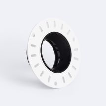 Efectoled - Downlight-ring Rund Schwenkbar Zur Integration In Gips/gipsplatten Für Led-glühbirnen Gu10 / Gu5.3 Schnitt Ø70 Mm Suefix Schwarz