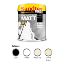 Trade Fine Textured Matt Masonry - Black - 5l - Sandtex
