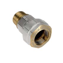 Kronos Push Messing-klemmverbinder Mit Ag - Für Stahlrohr Ø 21,3 Mm X 1/2 Zoll Ag (dn 15) Dvgw Acs