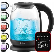 Bollitore Con Corpo In Vetro Borosilicato Alto, Spegnimento Automatico Con Led Con Diversi Colori Dei Led, 1,7lt, 5 Diverse Impostazioni Di 