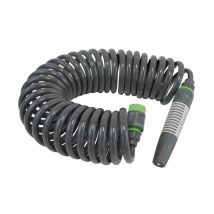 Manguera de riego espiral flexible 8 m – Diámetro 9.5 mm – Ideal para jardines y huertos