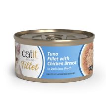Atún desmenuzado para gatos – Catit Cuisine Fillet – Alto contenido en proteínas – Sin cereales – Pack variado