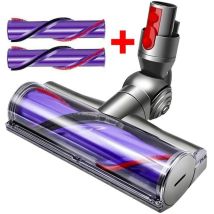 Forehill – Motorized Brush For Dyson V7 V8 V10 V11 V15 Vacuum Cleaners – Powerful 50w Suction – Cleans Hard Floors And Carpets – Comes With 2 Roller 