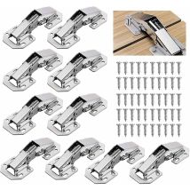 Hello Kitty Bain - 10pcs Cabinet Door Hinges, 3 Inch 90° Furniture Hinges, Invisible Hinges, Match Screws, Suitable For Cabinet Doors, Office Cabinet 