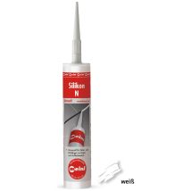 Silikon N 310 ml weiß – fungizid, elastisch, neutralvernetzend – für Bau- und Sanitärbereich – witterungsbeständig, UV-beständig