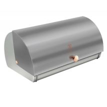 Brotkasten aus Karbonstahl – 38cm x 28cm x 18,5cm – Grau-Silber – Berlinger Haus