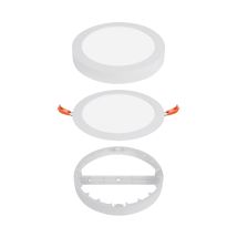 Panneau Led Rond 12w 1200lm Cct 3000k/4000k/6000k Installation Encastrée Saillie Diamètre 170mm Classe Ii Ip20 Luminaire Plafonnier Réglable