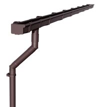 Dachrinnen Set Kastenrinne Nw68 / 68mm, Für Acht Dachseiten 2m Dunkelbraun Regenrinnen Pvc Set Für Pavillion, Made In Germany - Inefa
