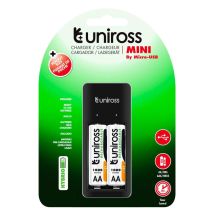 Uniross Rechargeur Mini Compact Pour Piles Aa Et Aaa