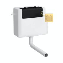 Mode - Nuie Concealed Cistern And Brushed Brass Square Dual Flush Plate - Xty8m03