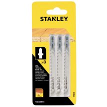Stanley – 3 hojas HCS corte invertido y fino – 75 mm, diámetro 2.5 mm, grosor máximo 40 mm – herramientas para madera y plástico