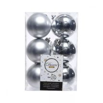 Set Di 12 Baubles Edm Spirito Natalizio - Argento - 71870