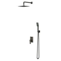 Omnires Slide - Conjunto De Ducha Con Grifo Empotrado, Con Cuerpo, 20x20 Cm, 3 Chorros, Grafito Syssl12gr