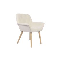 Pack De 2 Sillas Para Comedor Nature Tapizado Textil Crema, 82cm(alto) 67.5cm(ancho) 64cm(largo)