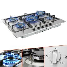 Arebos - Stainless Steel Gas Cooker - 5 Burners - 68 Cm