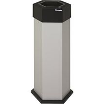 Contenitore per raccolta differenziata Sixco smart – 1 x 45 litri – Acciaio zincato, Grigio chiaro RAL 7035 – Stumpf