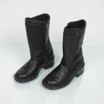 Paire De Botte Moto En Cuir Noir Pour Femme Soubirac Taille 36