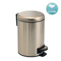 Sapho Accesorios De Baño Gedy - Cubo De Basura 5 L, Soft Close, Oro Mate 330987