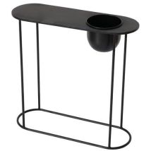 Boltze Pluto Mesa Auxiliar Negra 55x18 Cm