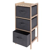 Armario de 3 compartimentos – 27,5 x 25,4 x 65 cm – Almacenamiento versátil para pasillo, baño o cocina