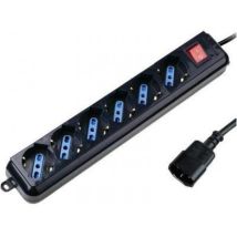 Techly - Iups-pcp-6v Base Múltiple 1,5 M 6 Salidas Ac Negro