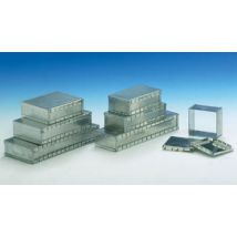 Contenitore RFI doppio – 161 x 50 x 26 mm – Acciaio stagnato a caldo – Colore peltro