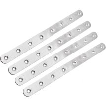Sollbry - Patas De Montaje De Acero Inoxidable, Soportes Planos De Alta Resistencia, Soporte De Reparación De Conexión, Fijación De Muebles, 4 Piezas