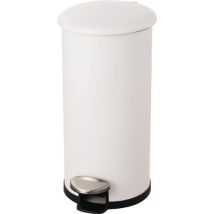 Cubo De Pedal Helit "the Zinc" 12l D211xh423mm Acero Recubierto De Polvo Blanco Helit