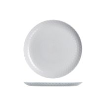 Plato Plano Pampille 25 Cm En Vidrio Opalino Gris Claro