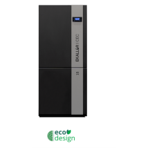 Caldera de pellets Metlor 18 kW – Eficiencia 95% – Capacidad 48 L – Salida de humo Ø 80 mm – Peso 220 kg