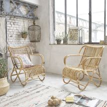 Berah Getah - Lot De 2 Fauteuils En Rotin Naturel