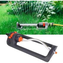 Automatic Oscillating Lawn Sprinkler, 19 Holes, 4 Modes, Black Abs, Adjustable For Lawn, Garden And Agricultural Irrigation