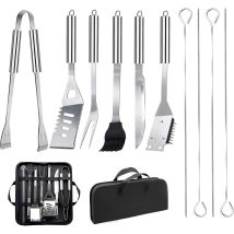 11-teiliges Professionelles Grillbesteck-set, Praktisches Grillzubehör Mit Tragbarer Tasche Für Camping, Picknick