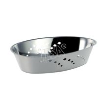 Cestino Pane Da Tavola Ovale In Acciaio Inox 28 X 18 Cm